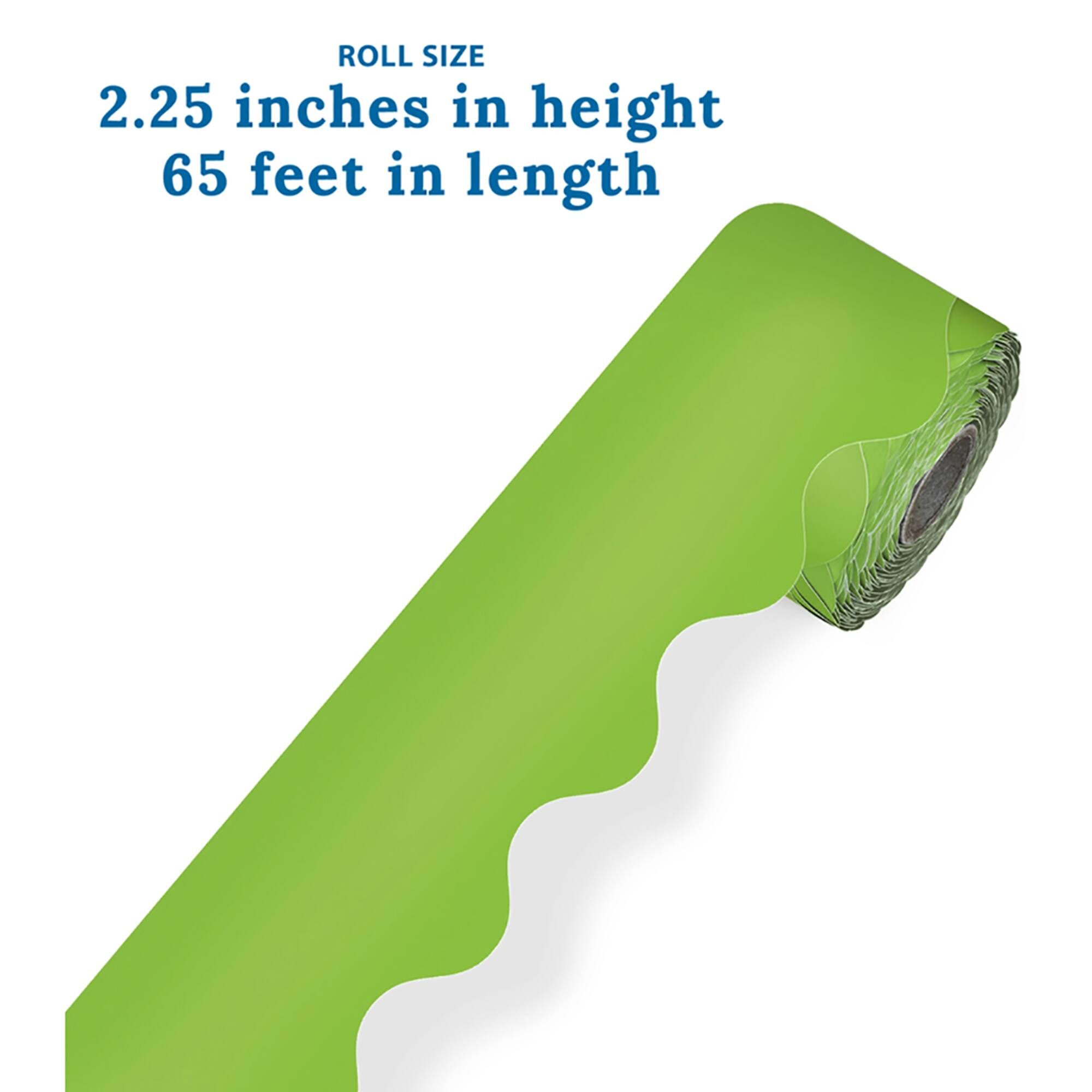 Carson Dellosa® Lime Rolled Scalloped Border, 195ft.